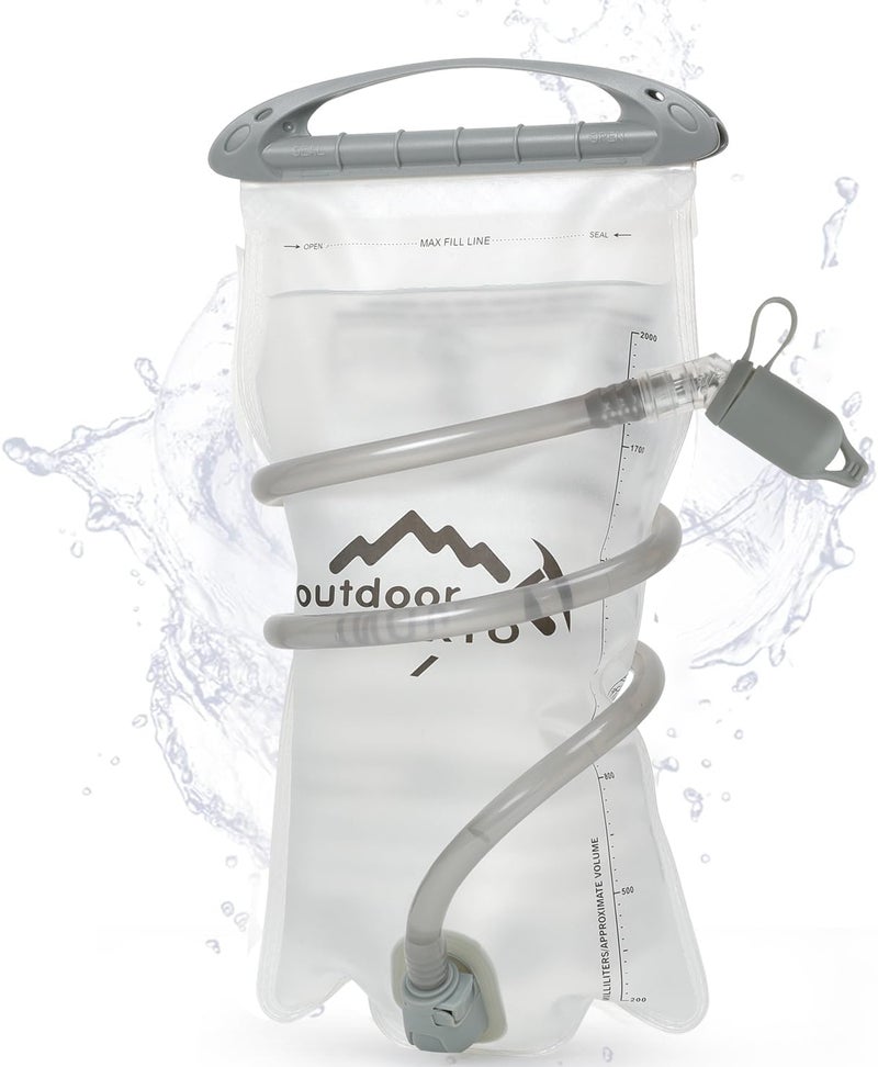 INOXTO 1.5L/2L/3L Hydration Bladder, Water Bladder with Water Reservoir Hose Insulator & High Flow Bite Valve for Hiking Backpack, Leak Proof 1.5/2L/3L Water Reservoir for Camping Cycling Running - Image 1
